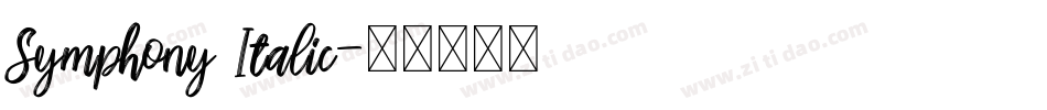 Symphony Italic字体转换
